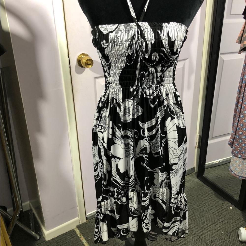 FC Tube Dress Black/white Hi-lo Size M-L